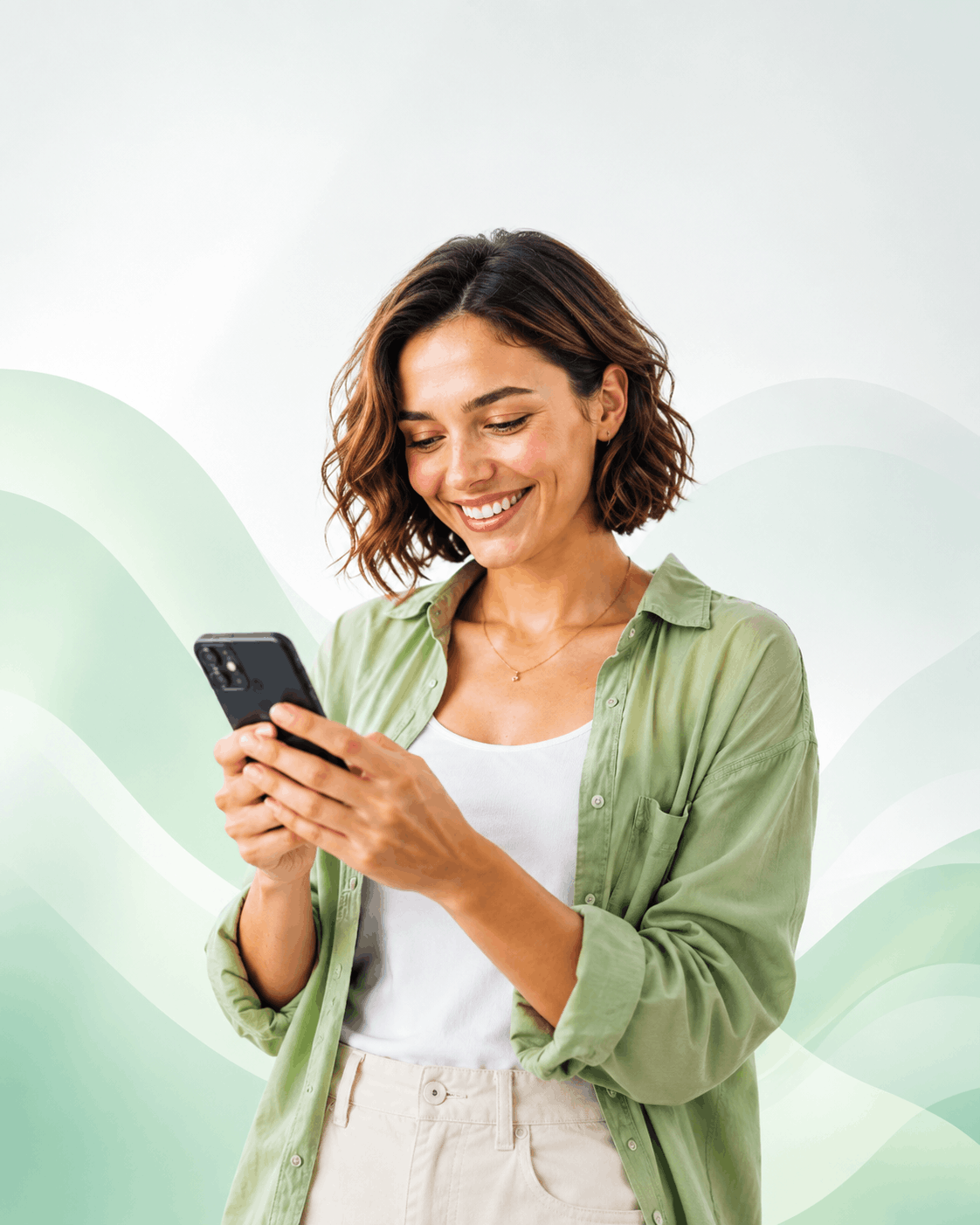 Girl checking her phone